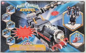 POWER RANGERS: Original Power Rangers Lightspeed Rescue Supertrain Megazord by Ban Dai playset -