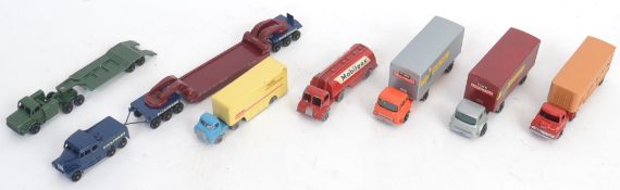 MATCHBOX LESNEY: A charming collection of 7x original vintage Matchbox Lesney lorries / haulage.