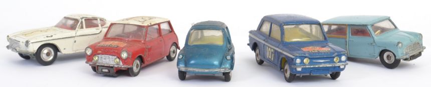 CORGI: A collection of 5x loose vintage Corgi diecast model cars; Saints Car,
