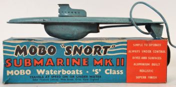 MOBO SNORT; An original vintage Mobo ' Snort ' tinplate Submarine MkII ' S ' class.