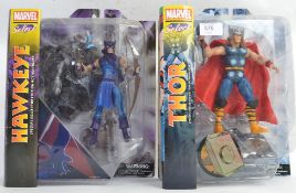 MARVEL: 2x Diamond Select Toys ' Marvel Select ' sealed action figures - Hawkeye & Thor.