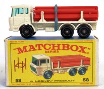 MATCHBOX LESNEY: An original vintage diecast model Matchbox Series Lesney No. 58 DAF Girder Truck.
