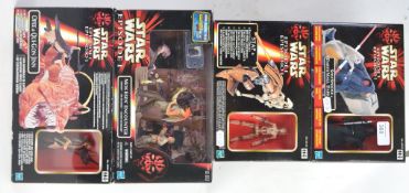 STAR WARS: A collection of 4x Star Wars Episode One Hasbro playsets, all as new,