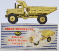 DINKY: An original vintage Dinky Supertoys 965 Euclid Dump Truck diecast model,