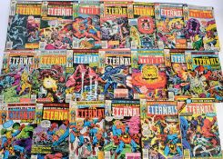 COMIC BOOKS: ETERNALS: A collection of 20x vintage Marvel ' Eternals ' comic books - complete run