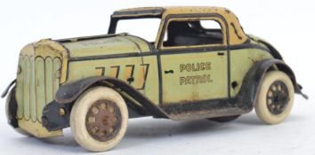 MARX TINPLATE: A circa 1930's Marx tin plate friction powered police car.