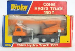 DINKY: Vintage Dinky Toys 980 Coles Crane Hydra Truck, in orange. Within the original display box.