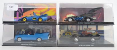 BATMAN: A collection of 4x Batman DC Comics 1:43 scale diecast model cars,