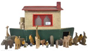 1920's NOAH'S ARK: A charming 1920's made Noah's Ark childrens playset.
