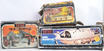 STAR WARS: A collection of 3x original 1970's Kenner / Palitoy Star Wars playset boxes.