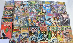 COMIC BOOKS: MOON KNIGHT: A large collection of 53x vintage 1980's Marvel Comics ' The Moon Knight