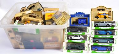 DIECAST: A collection of assorted boxed diecast model cards to include Lledo Days Gone,