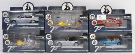 JAMES BOND: A collection of 6x Corgi James Bond diecast models - Little Nellie, BMW Z8 & Z3,