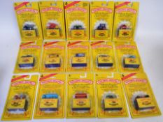 MATCHBOX MOKO LESNEY: A collection of 15x REISSUE Matchbox Moko Lesney carded unopened diecast