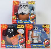 STAR WARS: A collection of 3x Star Wars Potato Head action figures / playsets - each within the