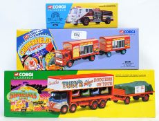CORGI: 3x Corgi diecast model sets; 14101 Showman's Range,