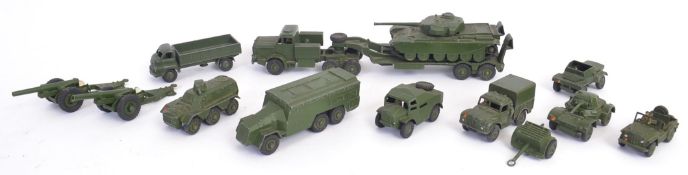 DINKY: A collection of vintage Dinky diecast model military related vehicles and cars - to include