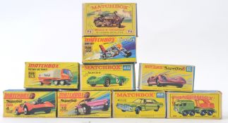 MATCHBOX; A good collection of 9x original Matchbox boxed diecast model cars, from various ranges.