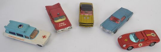 CORGI; A collection of 5x vintage loose Corgi diecast models; Superior Ambulance,
