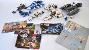 LEGO STAR WARS: A collection of assorted loose Star Wars Lego sets - all are built / semi-built and