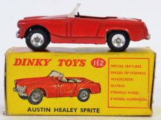 DINKY: An original vintage Dinky Toys 112 Austin Healey Sprite diecast model car,