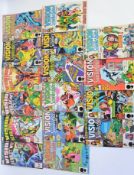 COMIC BOOKS: VISION & THE SCARLET WITCH: A collection of 16x original vintage 1980's Marvel Comics
