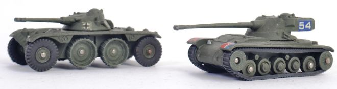 FRENCH DINKY: Two vintage Dinky tanks, each ' Made In France ' - 80A EBR Panhard and 80C Char AMX.