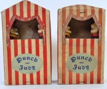 PUNCH & JUDY; Two vintage ( likely 1930's ) Punch & Judy push-sprung toys.