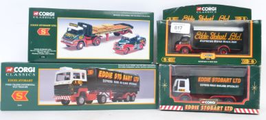 CORGI EDDIE STOBART: A collection of 4x Corgi Eddie Stobart lorries -comprising of;
