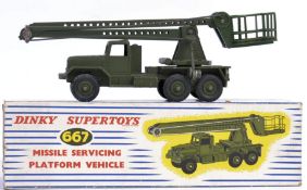 DINKY; An original Dinky Toys 667 Missile Servicing Platform Vehicle diecast model,