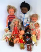 DOLLS: A good selection of assorted vintage plastic and vinyl dolls,