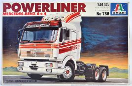 ITALERI POWER LINER; An original Power Liner Italeri Mercedes Benz 6x4 Lorry Model Kit 786.