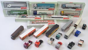 AMW 1:87: A collection of assorted 1:87 scale model diecast advertising lorries.