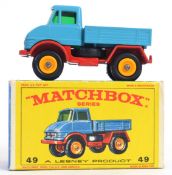 MATCHBOX LESNEY: An original vintage diecast model Matchbox Series Lesney No.49 Unimog.