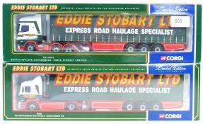 CORGI EDDIE STOBART: Two original Corgi Eddie Stobart limited edition 1:50 scale diecast model
