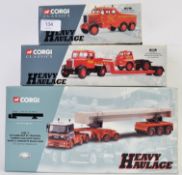 CORGI HEAVY HAULAGE; A collection of 3x Corgi Heavy Haulage diecast model sets - CC11802,