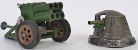 ASTRA TOYS: A rare Astra Toys large scale metal Rocket gun artillery piece.