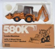 CASE 580K DIGGER: An original 1:35 scale diecast model CASE 580K Loader digger / tractor.