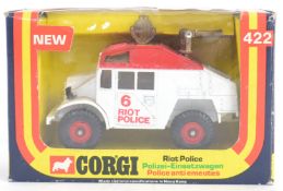 CORGI: An original vintage Corgi diecast model 422 Riot Van, complete within the original box,.