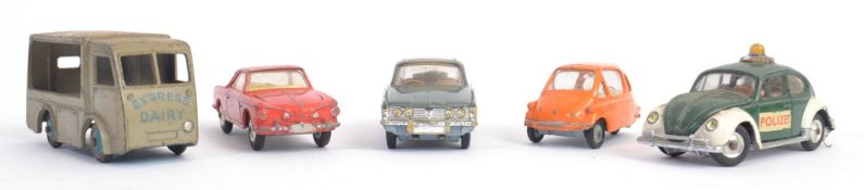 DIECAST: A collection of 5x vintage early Corgi / Dinky diecast models to include;