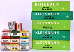 KLEINBAHN RAILWAYS: A collection of 16x assorted boxed Kleinbahn railways HO Gauge railway trainset