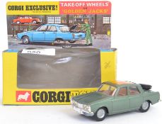 CORGI: An original vintage Corgi Toys diecast model 275 Golden Jacks Take Off Wheels Rover 2000 TC.