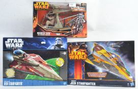 STAR WARS: A collection of 3x Star Wars action figure playsets,