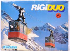 LEHMANN RIGU: An original vintage Lehmann ' Rigu ' toy cable car playset,