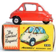 CORGI: An original vintage Corgi 233 Heinkel diecast model car, within the original box.