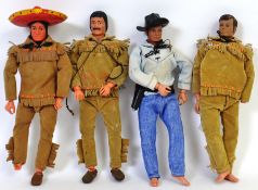 MARX LONE RANGER; A collection of 4x vintage Marx Toys Lone Ranger series loose action figures,