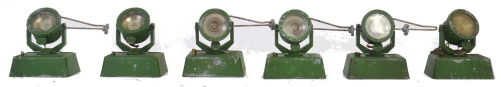 ASTRA TOYS: A collection of 6x Astra Toys search lights. Likely pre-war.