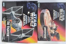STAR WARS: Two Star Wars Kenner boxed action figure playsets - Tie fighter and Landspeeder - both
