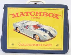 MATCHBOX COLLECTORS CASE: An original vintage Matchbox Collectors Case - original blue vinyl case