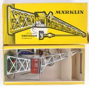 MARKLIN: A fabulous Marklin railway trainset tinplate 7051 electric Crane.